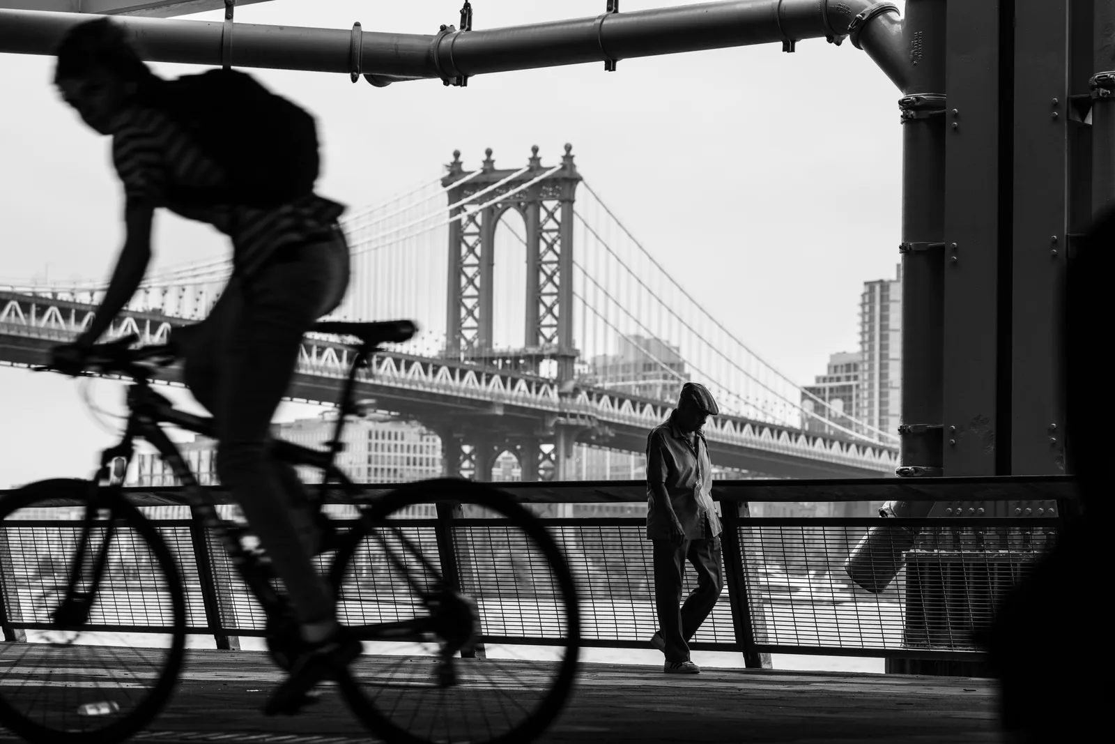 We passed on by/layers, 2021 — Downtown, East River Greenway after walking in Chinatown